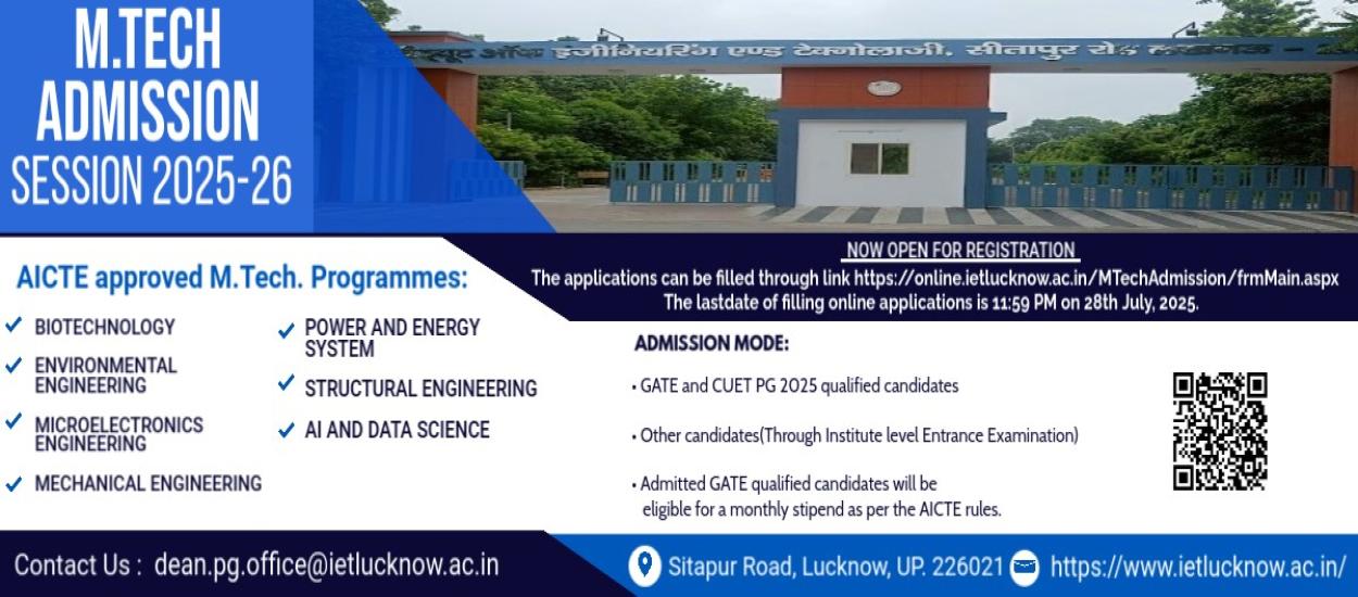 M Tech Admissions 